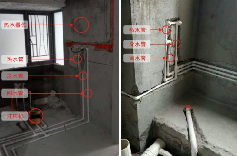 家装循环水水管实拍图，看整体布局方式是怎样的？